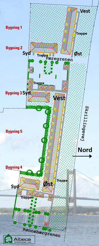 Albeca Ejendomme - Oversigtsplan Skrillinge